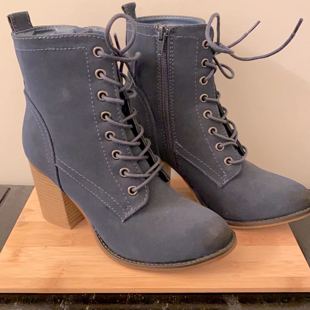 JustFab Navy Booties